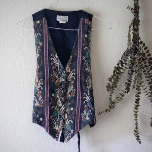 Vintage floral boho chic vest
